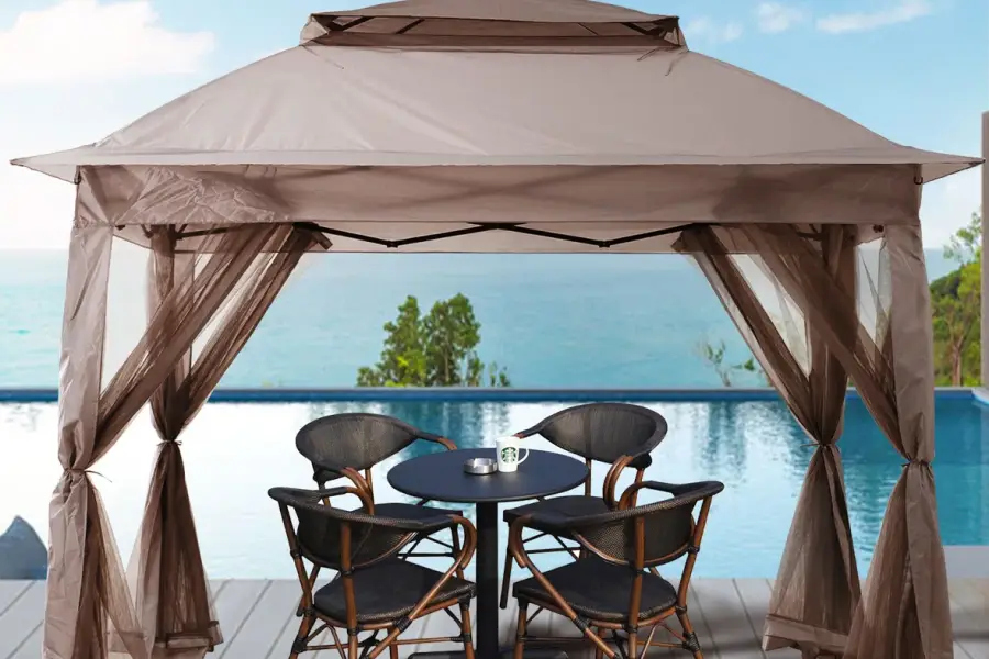 Pop-Up Gazebo with Mesh Walls